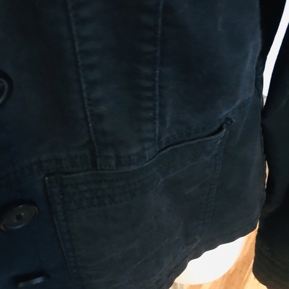 Old Navy Black and Floral Loop Buttons  Pockets Jacket Size XL.  Super cute lin - Picture 6 of 10